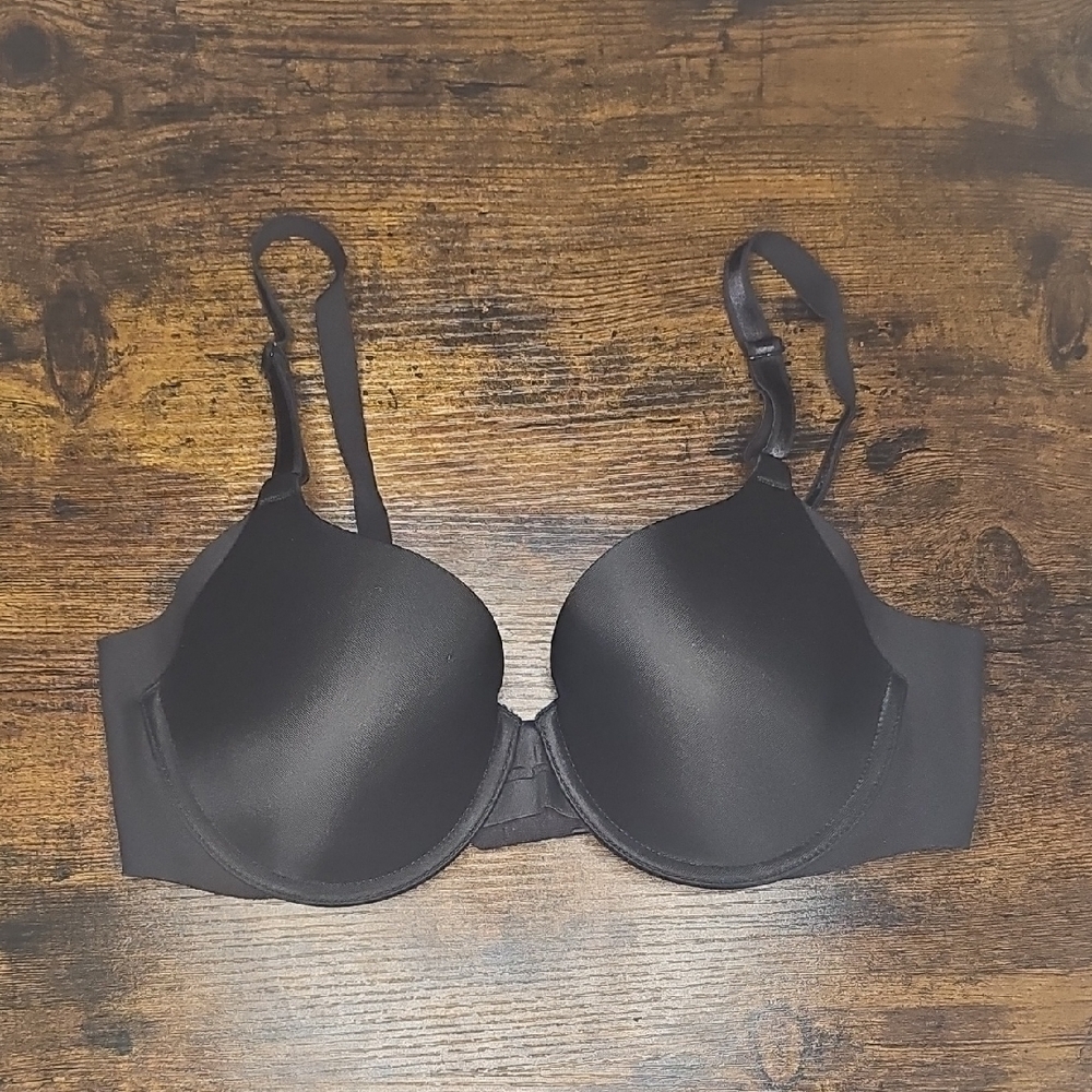 Warner's Black Full-Coverage Bra with Adjustable Straps